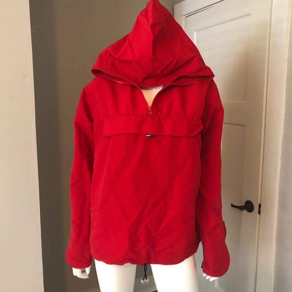 Tommy Hilfiger Jacket Pullover Red XL Hooded 90s